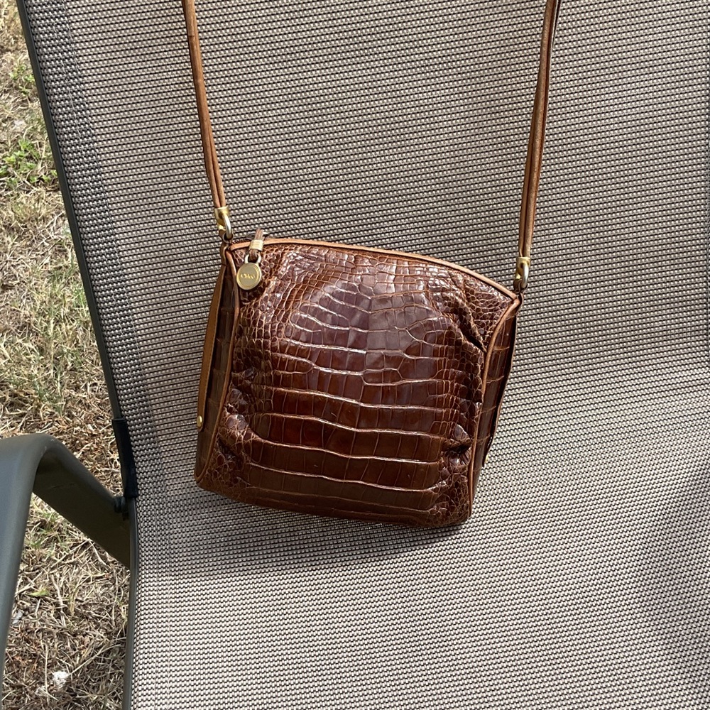 Chloe Elegant Brown Crocodile crossbody Bag